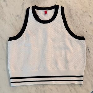 Wilson White and Navy Knitted Tennis Tank Top